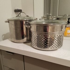Princess House Stainless Steel Stock Pot Set with Strainer